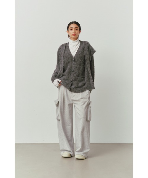 ALEXIA STAM（アリシアスタン）の「Double Sleeve Shaggy Knit Cardigan /ダブルスリーブシャギーカーデ（カーディガン/ボレロ・レディース・グレー/ベージュ・FREE）」の11枚目の写真