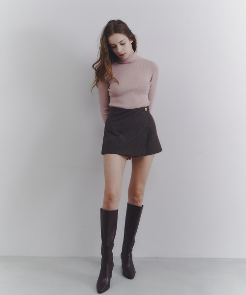【関税込み】Loulou de Saison ブラウン Moja ミニスカート セール】ボンディングミニスカート（スカート）｜LILY BROWN