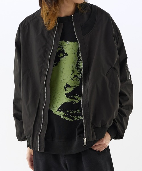 Theater code（シアターコード）の「MA-1 フライトジャケット（MA-1・メンズ・ブラック/アイボリー・M/L）」の19枚目の写真