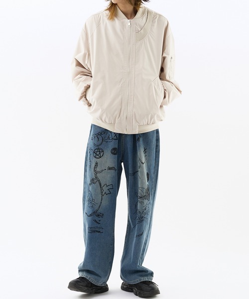 Theater code（シアターコード）の「MA-1 フライトジャケット（MA-1・メンズ・ブラック/アイボリー・M/L）」の15枚目の写真