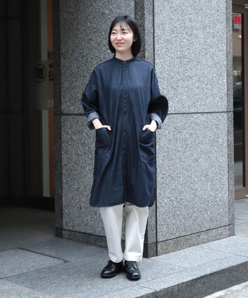 【当店限定販売】 D.M.G カーブライン ストレッチチノ ディーエムジー] / トップス