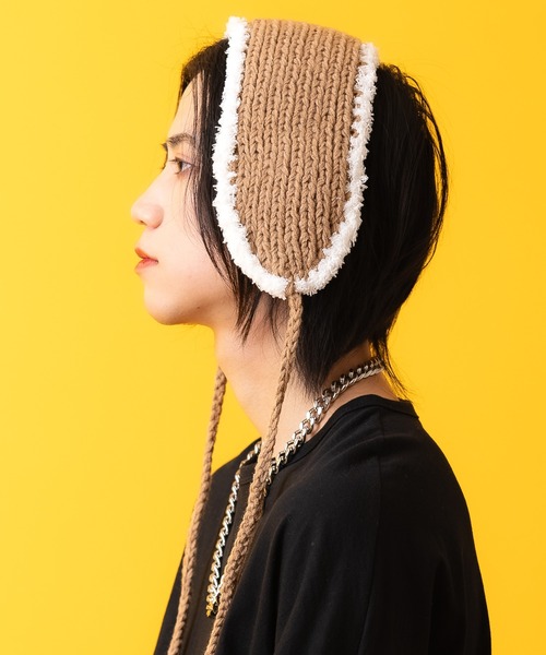 an meets zakka ニット×ファーリバーシブルイヤーマフ / 耳当て