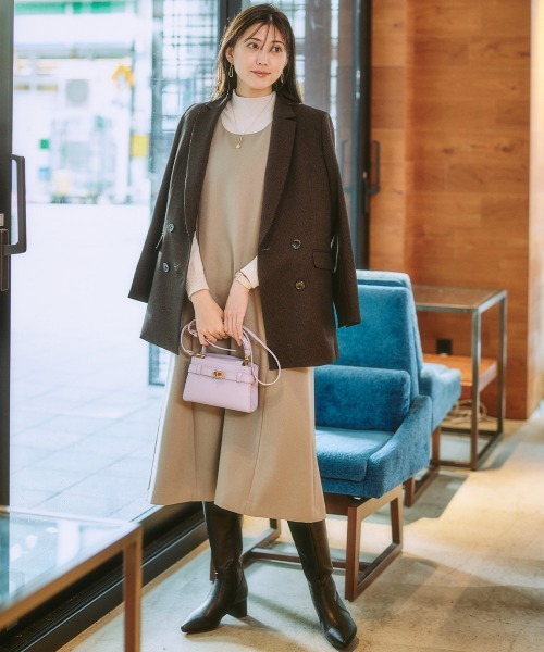 7days Life Styling(セブンデイズライフスタイリング)の「ハイネックニット (洗濯機OK)(ニット/セーター・レディース・アイボリー/ラベンダー/杢グレー/ブラック・S/M/L/LL/3L)」の14枚目の写真