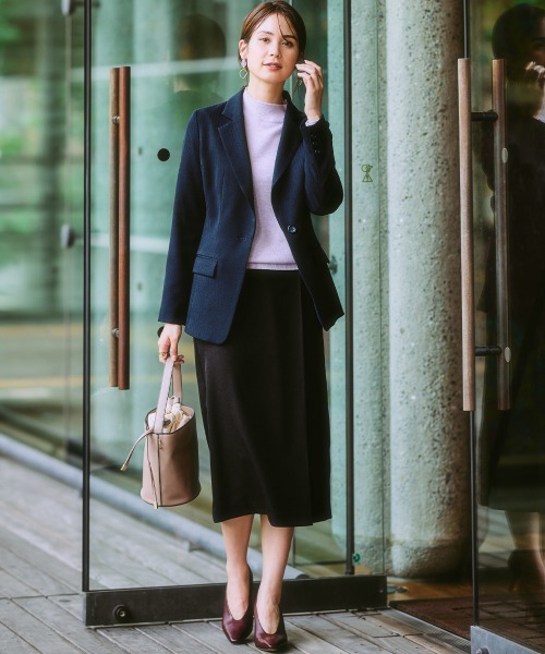 7days Life Styling(セブンデイズライフスタイリング)の「ハイネックニット (洗濯機OK)(ニット/セーター・レディース・アイボリー/ラベンダー/杢グレー/ブラック・S/M/L/LL/3L)」の8枚目の写真