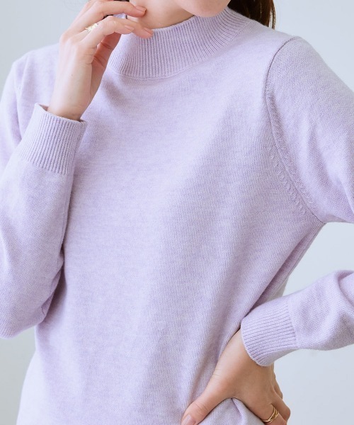 7days Life Styling(セブンデイズライフスタイリング)の「ハイネックニット (洗濯機OK)(ニット/セーター・レディース・アイボリー/ラベンダー/杢グレー/ブラック・S/M/L/LL/3L)」の20枚目の写真