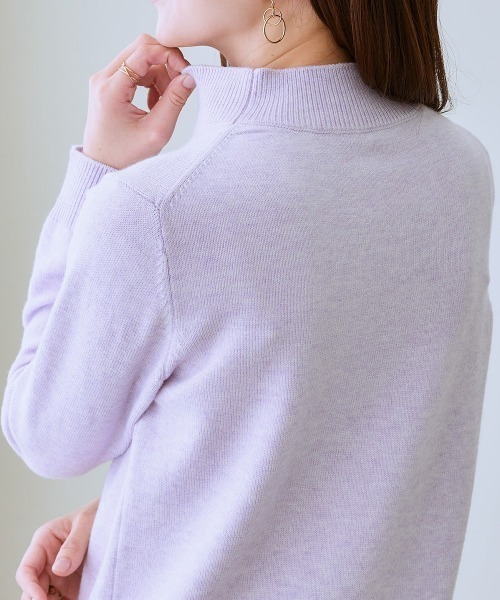 7days Life Styling(セブンデイズライフスタイリング)の「ハイネックニット (洗濯機OK)(ニット/セーター・レディース・アイボリー/ラベンダー/杢グレー/ブラック・S/M/L/LL/3L)」の21枚目の写真