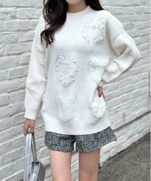 Silly | 【シンプル可愛い冬コーデに】ハートニット(ニット/セーター)