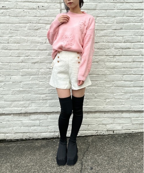 セール】【シンプル可愛い冬コーデに】ハートニット（ニット