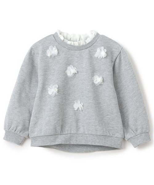 petit main(プティマイン)の「【吸水速乾/リンク】花モチーフトレーナー(キッズサイズ)(スウェット・キッズ・ピンク/トップグレー/ネイビー・110cm/100cm/90cm/80cm/130cm/120cm)」の8枚目の写真