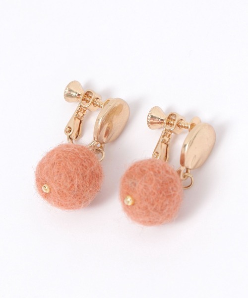 GLOBAL WORK（グローバルワーク）の「MADE IN JAPANフェルトイヤリング/251953（イヤリング・レディース・ホワイト/パープル/オレンジ・ONE SIZE）」の3枚目の写真