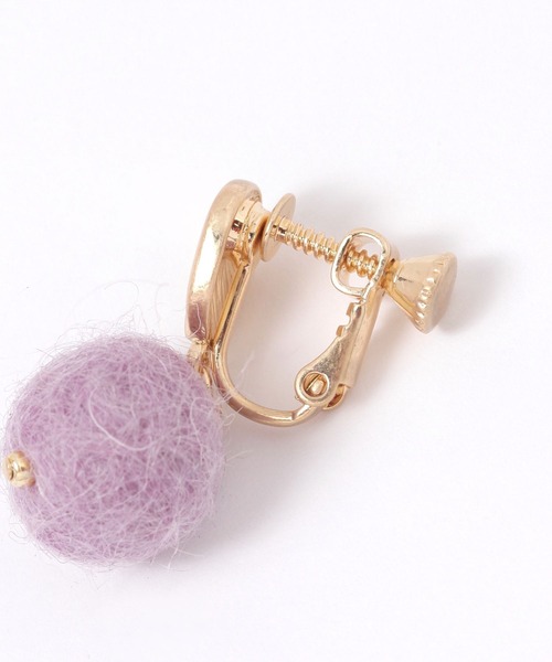 GLOBAL WORK（グローバルワーク）の「MADE IN JAPANフェルトイヤリング/251953（イヤリング・レディース・ホワイト/パープル/オレンジ・ONE SIZE）」の4枚目の写真