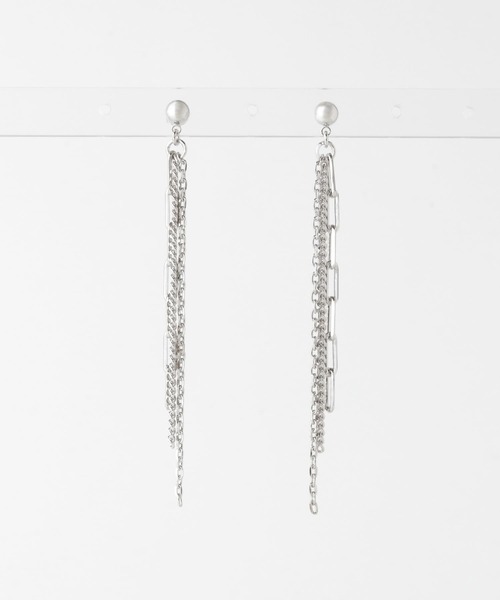 URBAN RESEARCH Sonny Label（アーバンリサーチサニーレーベル）の「フリンジチェーンピアス（ピアス（両耳用）・レディース・ゴールド/シルバー・ONE）」の5枚目の写真