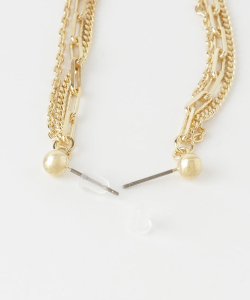 URBAN RESEARCH Sonny Label（アーバンリサーチサニーレーベル）の「フリンジチェーンピアス（ピアス（両耳用）・レディース・ゴールド/シルバー・ONE）」の8枚目の写真