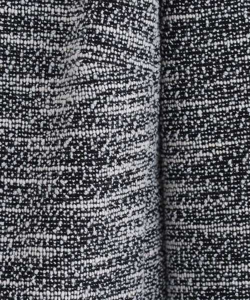 SHOO・LA・RUE（シューラルー）の「【S-3L】セレモニーからデイリーにも 軽くて柔らかくて着心地の良い カットツイードジャケット（ノーカラージャケット・レディース・ブラック系3/ホワイト系6・03/02/01/05/04）」の6枚目の写真