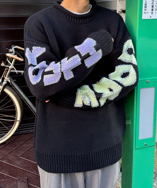 CIAOPANIC(チャオパニック)の「袖ロゴニットプルオーバー(ニット/セーター・レディース・ブラック/アイボリー・FREE)」の18枚目の写真