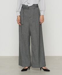 K.T KIYOKO TAKASE | ヘリンボーンツイード タックワイドパンツ(その他パンツ)