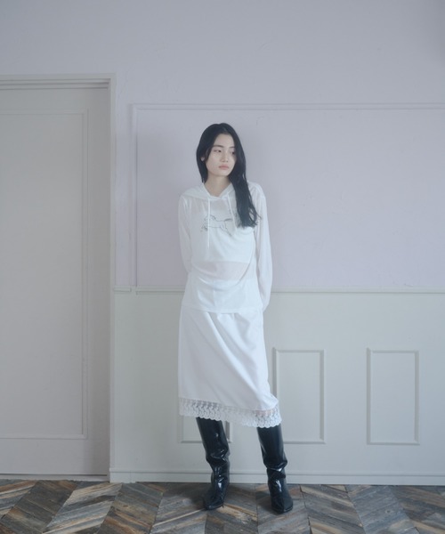 Smyeon(スミョン)の「Antique lace midi skirt/アンティークレースミディスカート(スカート・レディース・ホワイト・FREE)」の10枚目の写真