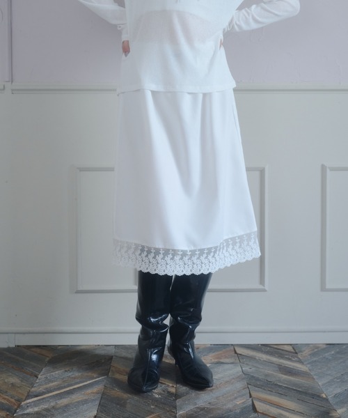 Smyeon(スミョン)の「Antique lace midi skirt/アンティークレースミディスカート(スカート・レディース・ホワイト・FREE)」の12枚目の写真