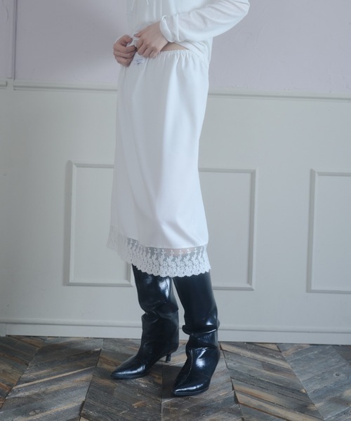 Smyeon(スミョン)の「Antique lace midi skirt/アンティークレースミディスカート(スカート・レディース・ホワイト・FREE)」の6枚目の写真