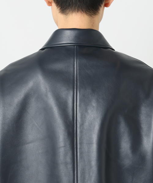 EDIFICE（エディフィス）の「ETS.MATERIAUX(マテリオ) ラムレザー フレンチパイロットジャケット（その他アウター・メンズ・ネイビー・MEDIUM/LARGE）」の20枚目の写真