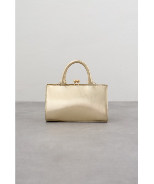 AZUL by moussy（アズールバイマウジー）の「メタルフレームミニバッグ（ショルダーバッグ・レディース・ゴールド/ボルドー/ブラック/シルバー・FREE）」の4枚目の写真