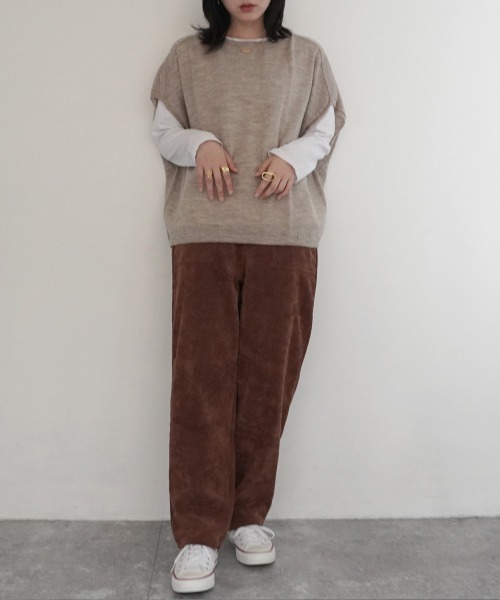 SELECT LEVERY（セレクトリベリー）の「コーデュロイベイカーパンツ（その他パンツ・レディース・ブラウン/ブラック/カーキ/グレイッシュベージュ・X-LARGE/LARGE/MEDIUM/SMALL）」の13枚目の写真