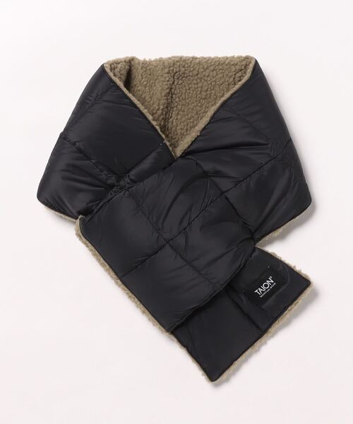 TAION(タイオン)の「【TAION】 REVERSIBLE MOUNTAIN DOWNxBOA SCARF マウンテン リバーシブル ダウン×ボア マフラー(マフラー・メンズ・ブラック/オリーブ/ブラック系/ネイビー・フリー)」の3枚目の写真