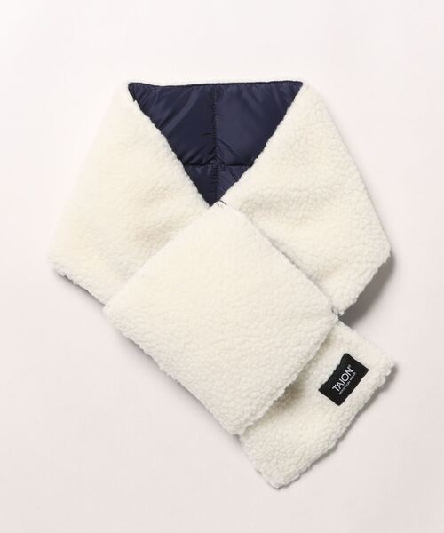 TAION(タイオン)の「【TAION】 REVERSIBLE MOUNTAIN DOWNxBOA SCARF マウンテン リバーシブル ダウン×ボア マフラー(マフラー・メンズ・ブラック/オリーブ/ブラック系/ネイビー・フリー)」の8枚目の写真