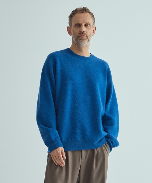 THE PERMANENT EYE(ザパーマネントアイ)の「【CASHMERE CASHMERE/カシミアカシミア】CASHMERE REVERSIBLE PULLOVER(ニット/セーター・メンズ・ブラック/ダークオレンジ/ブルー/グリーン/ダークグレー・48/44)」の5枚目の写真