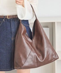 LinoU.（リノユー）の「フェイクレザートライアングルトートバッグ（トートバッグ）」