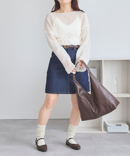 LinoU.(リノユー)の「フェイクレザートライアングルトートバッグ(トートバッグ・レディース・キャメル/ブラウン/ブラック・FREE)」の19枚目の写真