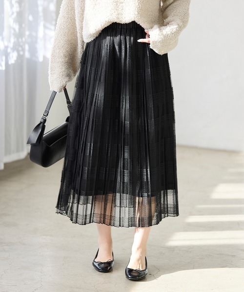 ROPE' PICNIC（ロペピクニック）の「レースプリーツロングスカート（スカート・レディース・ホワイト/ブラック・38）」の18枚目の写真