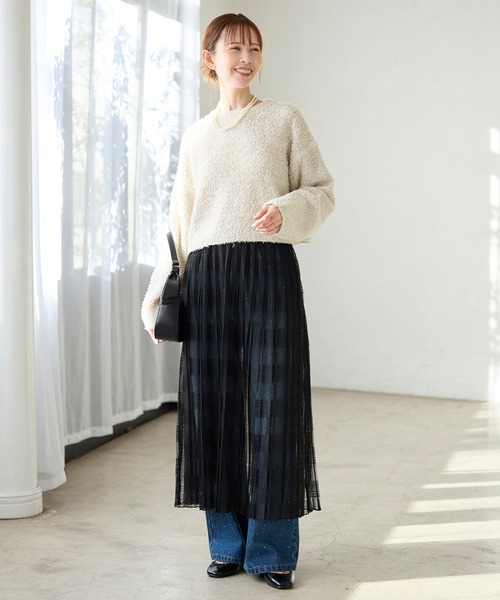 ROPE' PICNIC（ロペピクニック）の「レースプリーツロングスカート（スカート・レディース・ホワイト/ブラック・38）」の20枚目の写真