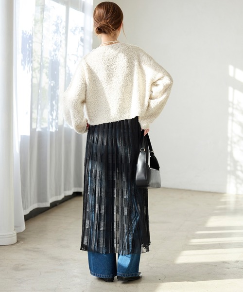 ROPE' PICNIC（ロペピクニック）の「レースプリーツロングスカート（スカート・レディース・ホワイト/ブラック・38）」の21枚目の写真