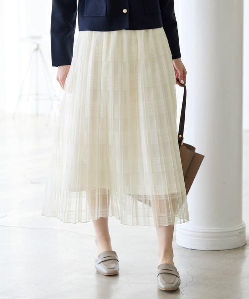ROPE' PICNIC（ロペピクニック）の「レースプリーツロングスカート（スカート・レディース・ホワイト/ブラック・38）」の15枚目の写真