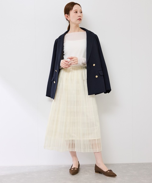 ROPE' PICNIC（ロペピクニック）の「レースプリーツロングスカート（スカート・レディース・ホワイト/ブラック・38）」の10枚目の写真