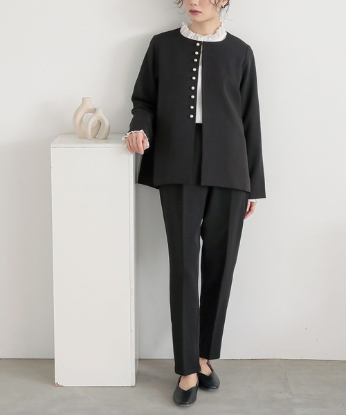 アドーア　ノアールツィードジャケット　ブラック　ノーカラー　フォーマル 楽天市場】ジャケット レディース 入学式 卒業式 アウター ◇【SALE15