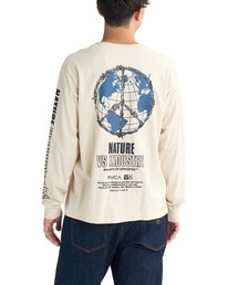 RVCA メンズ PEACE WIRE LS ロンT/ルーカバックプリント長袖ロンT
