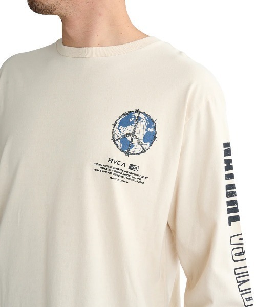 RVCA(ルーカ)の「RVCA メンズ PEACE WIRE LS ロンT/ルーカバックプリント長袖ロンT(Tシャツ/カットソー・メンズ・グレー系その他/クリーム/オレンジ系その他・SMALL/MEDIUM/LARGE/X-LARGE)」の9枚目の写真