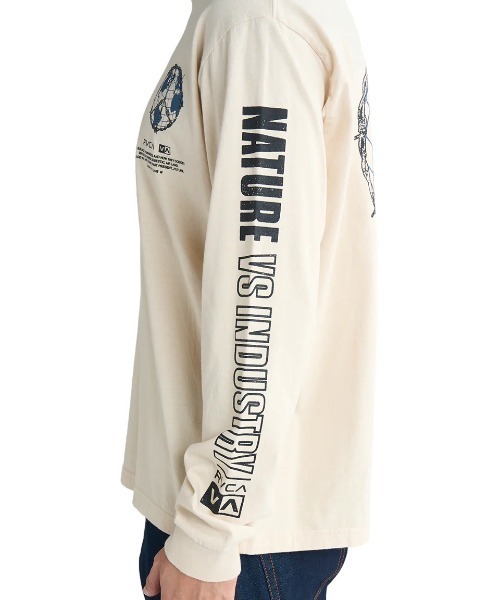 RVCA(ルーカ)の「RVCA メンズ PEACE WIRE LS ロンT/ルーカバックプリント長袖ロンT(Tシャツ/カットソー・メンズ・グレー系その他/クリーム/オレンジ系その他・SMALL/MEDIUM/LARGE/X-LARGE)」の10枚目の写真