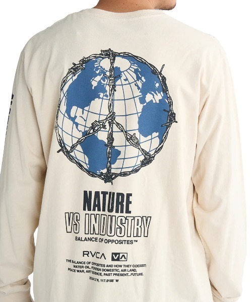 RVCA(ルーカ)の「RVCA メンズ PEACE WIRE LS ロンT/ルーカバックプリント長袖ロンT(Tシャツ/カットソー・メンズ・グレー系その他/クリーム/オレンジ系その他・SMALL/MEDIUM/LARGE/X-LARGE)」の11枚目の写真
