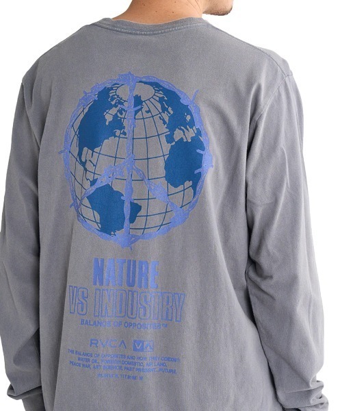 RVCA(ルーカ)の「RVCA メンズ PEACE WIRE LS ロンT/ルーカバックプリント長袖ロンT(Tシャツ/カットソー・メンズ・グレー系その他/クリーム/オレンジ系その他・SMALL/MEDIUM/LARGE/X-LARGE)」の7枚目の写真