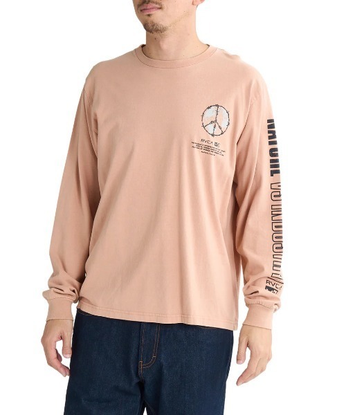 RVCA(ルーカ)の「RVCA メンズ PEACE WIRE LS ロンT/ルーカバックプリント長袖ロンT(Tシャツ/カットソー・メンズ・グレー系その他/クリーム/オレンジ系その他・SMALL/MEDIUM/LARGE/X-LARGE)」の12枚目の写真