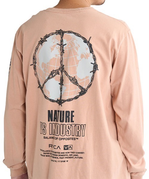 RVCA(ルーカ)の「RVCA メンズ PEACE WIRE LS ロンT/ルーカバックプリント長袖ロンT(Tシャツ/カットソー・メンズ・グレー系その他/クリーム/オレンジ系その他・SMALL/MEDIUM/LARGE/X-LARGE)」の15枚目の写真