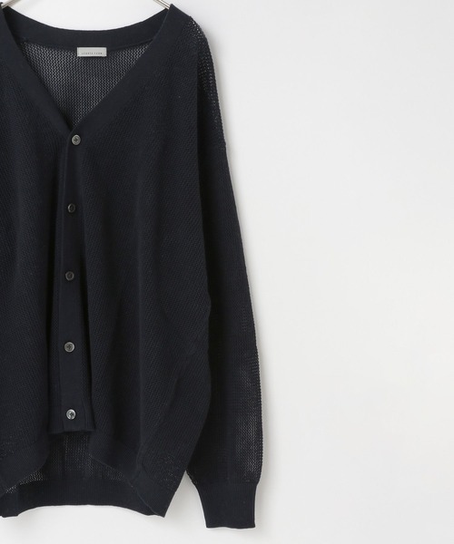 LOWRYS FARM（ローリーズファーム）の「メッシュアミＶカーディガン　 310626（カーディガン/ボレロ・メンズ・ネイビー/ブルー/グレー・FREE）」の6枚目の写真