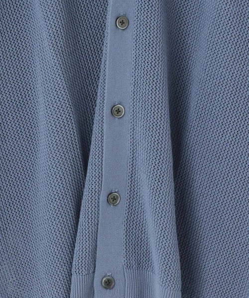 LOWRYS FARM（ローリーズファーム）の「メッシュアミＶカーディガン　 310626（カーディガン/ボレロ・メンズ・ネイビー/ブルー/グレー・FREE）」の9枚目の写真