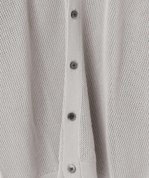 LOWRYS FARM（ローリーズファーム）の「メッシュアミＶカーディガン　 310626（カーディガン/ボレロ・メンズ・ネイビー/ブルー/グレー・FREE）」の10枚目の写真