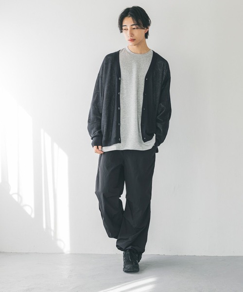 LOWRYS FARM（ローリーズファーム）の「メッシュアミＶカーディガン　 310626（カーディガン/ボレロ・メンズ・ネイビー/ブルー/グレー・FREE）」の18枚目の写真