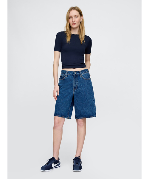GAP(ギャップ)の「モダン クルーネックTシャツ 半袖(Tシャツ/カットソー・レディース・ブラック/ネイビー/ライトグレー/ホワイト/ブラック×ホワイト・XXS/S/XL/XS/M/L)」の11枚目の写真