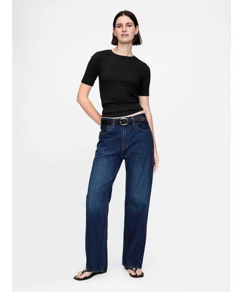 GAP(ギャップ)の「モダン クルーネックTシャツ 半袖(Tシャツ/カットソー・レディース・ブラック/ネイビー/ライトグレー/ホワイト/ブラック×ホワイト・XXS/S/XL/XS/M/L)」の13枚目の写真
